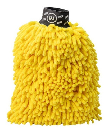 Guante De Microfibra Doble Para Lavado De Autos Sin Rayones Color Amarillo