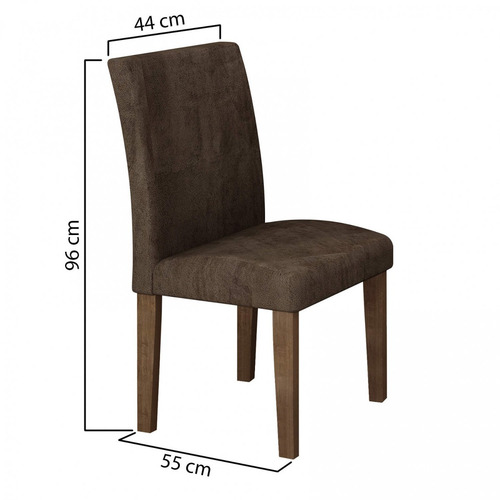 Mesa De Jantar Tampo De Vidro E 4 Cadeiras Classic Cel Ch