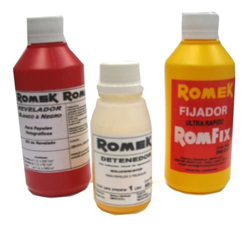 Kit Quimicos Romek P/ Revelado Papel Byn 1 Lt (9421)