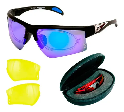 Anteojos Sol Rusty Runet Polarizado Intercambiable Sblk red