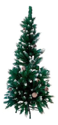 Árvore De Natal 1,20 M 320 Galhos Slim Luxo Verde Nevada
