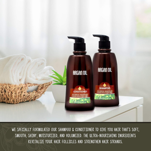 Conjuntos De Shampoo E Condicionador De Óleo De Argan Marroq