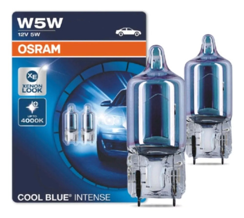 Lampara T10 Posicion Auto W5w Blanco Osram Cool Blue Intense