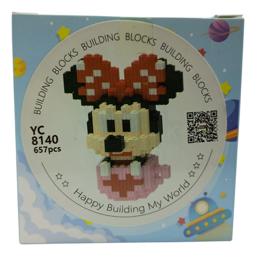 Mini Figura Armable En Bloques 3d Bricks Otros Personajes 657 Mimi Mouse
