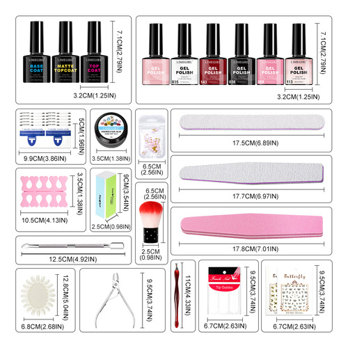 Esmalte De Uñas En Gel De 30 Unidades/6 Colores Con Lámpara