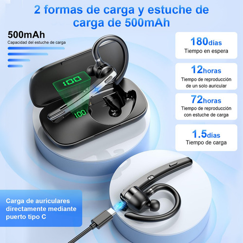Auriculares Bluetooth, Auriculares Inalámbricos Bluetooth