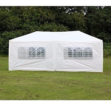 Gazebo Con Pared Lateral 3x9 Metros Exterior Jardín