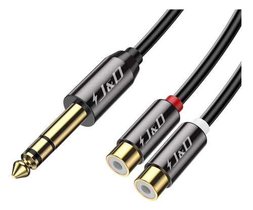 J&d Cable De 0.250 In A 2rca, Carcasa De Cobre Chapada En O.