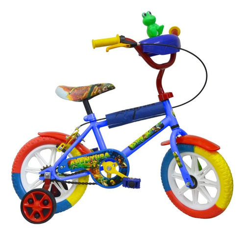 Bicicleta Zambito Rod 12 Kids Nene Nena Ruedas Goma Bocina Color Azul