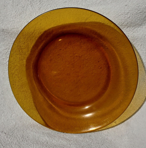 Antigo Prato Fundo Déc. 80 Vidro Duralex Caramelo- 12770ng (Usado)