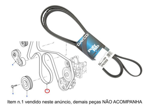 Correia Poly V Motor Puma Defender Td4 2.4 2010