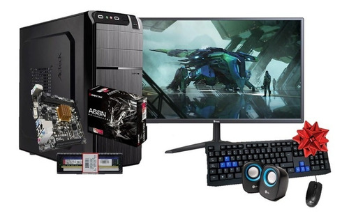 Pc De Escritorio Mother Biostar Proc. Amd + Monitor 19 Pulg