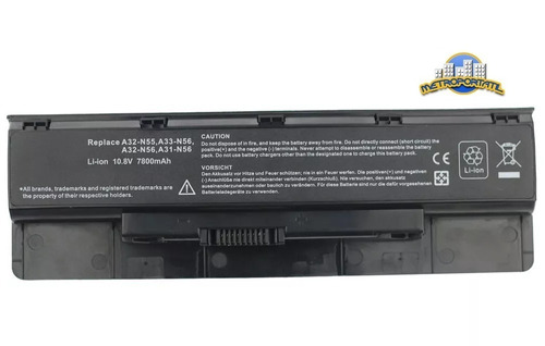 Bateria Asus N56jr N46vb N56dp N56 A32-n56 9 Celdas 7800mah
