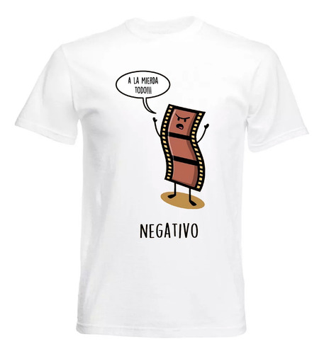 Remera Negativo - Diseño Exclusivo Para Adultos Y Niños