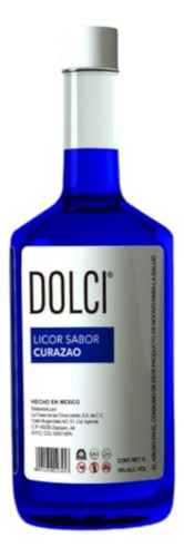 Caja De 12 Licor Dolci De Curazao Blue 1 L