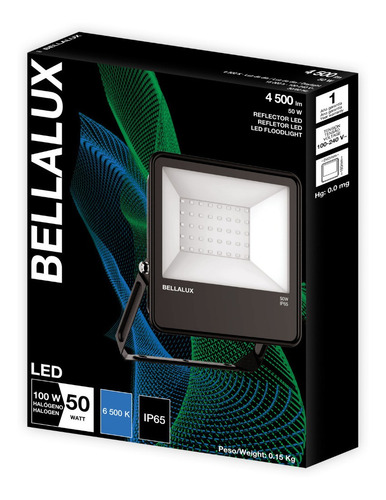 Proyector Led Reflector Bellalux 50w Luz Fría Exterior