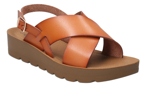 Sandalia Dessa Cognac Mujer