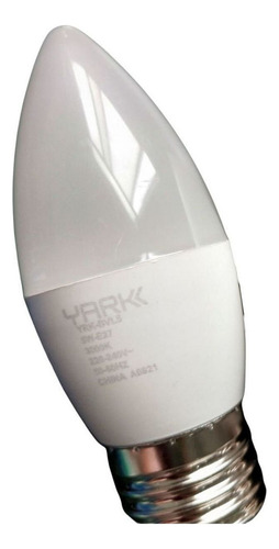 Pack X10 Lámparas Led Foco Tipo Vela 5w Cálida E27 Yark Rex Luz Blanco Cálido