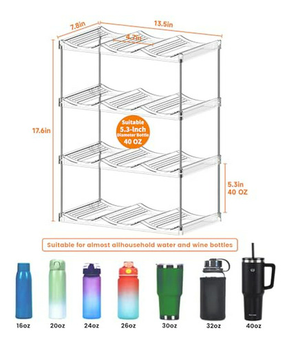 Organizador Apilable De Botellas Yieach Para Gabinete - 4 Pc