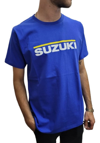 Remera Suzuki Racing Royal Azul (t,s) Original - Motordos