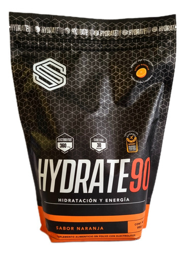 Eléctrolitos Y Rehidratente Hydrate 90 Ss, 30 Porciones 990g Sabor Naranja