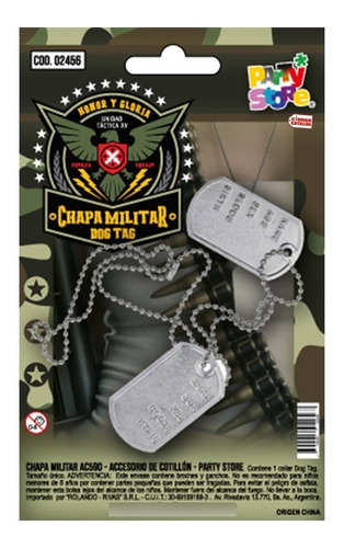 Chapa Militar Disfraz - Ciudad Cotillon