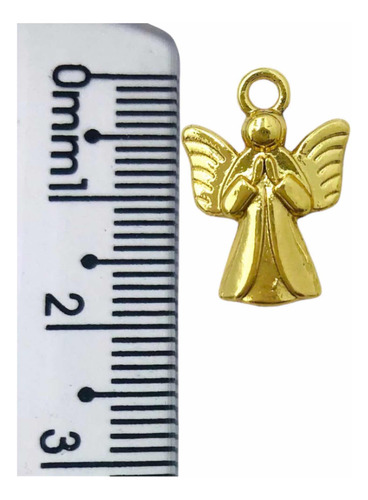 Pingente Anjinho Da Guarda Dourado P/ Pulseiras Terços 50pçs