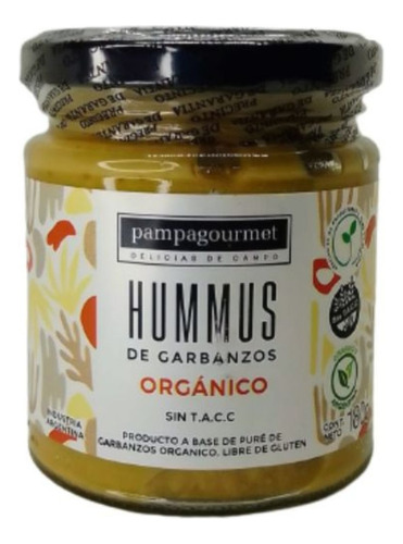Hummus De Garbanzo Orgánico Pampa Gourmet 2 X 180 Gr