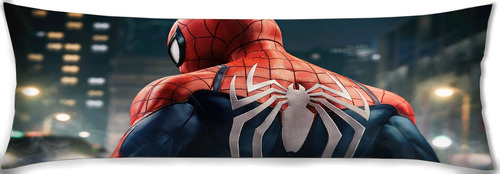 Cojin Almohada Larga Spiderman Espalda Ciudad 35x100cm