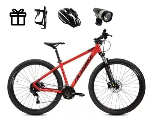 Mountain Bike Alubike Xta 1.0 2022 R29 27v Frenohidráulico Color Rojo/Negro Tamaño del cuadro S