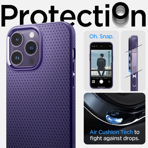 Funda Spigen Liquid Air Para iPhone 14 Pro Deep Purple
