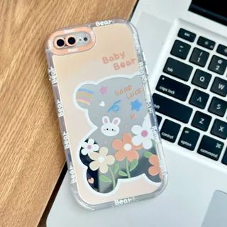 Funda Tpu Premium Osito Espejo Para iPhone 7 Plus 8 Plus