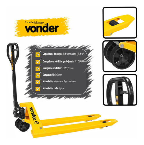 Carro Hidráulico Vonder 2,5 Toneladas Csv 256