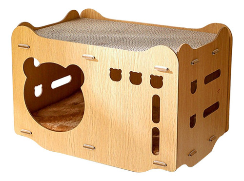 Cat Scratcher Bed Cartón Resistente Al 1 Scratch 1 Cojín
