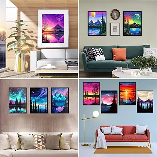 TINY FUN 12 Pack Diamond Painting Kits for Adults 5D Diamond Art Kit for  Beginners, DIY Paint with Round Full Drill Diamonds Paintings Gem Art for  Home Wall Decoration Gift (12X16 Inch