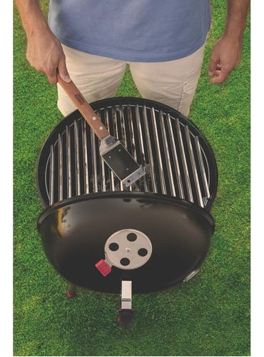 Imagen 5 de 5 de Cepillo Para Parrilla Churrasco Acero Inox 44 Cm Tramontina