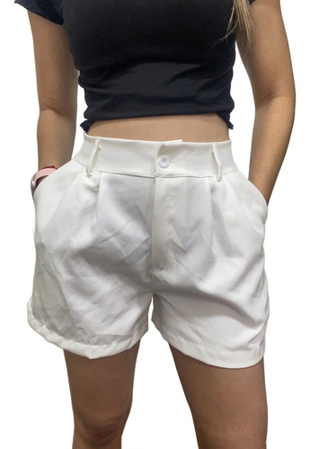Short Mujer Sastrero Con Elastico Mujer De Vestir