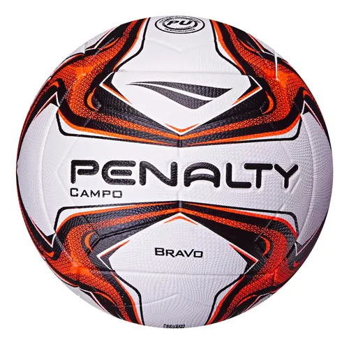 Bola De Futebol Branco E Laranja De Campo Bravo Xxiv Penalty