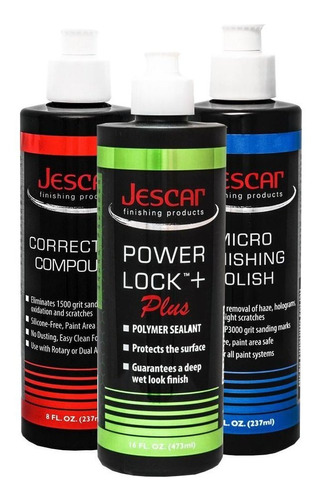 Jescar Polaco Combo 8oz Color Lock Microfinish Polaco Corre.