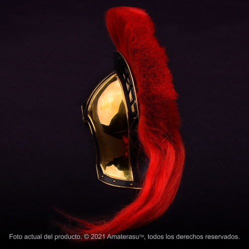 Imagen 2 de 10 de Casco Greco Romano Cresta Roja Premium Espada Gladius