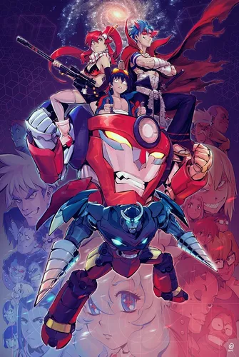 146 tengen toppa gurren lagann-anime japonês bonito 26 x 14