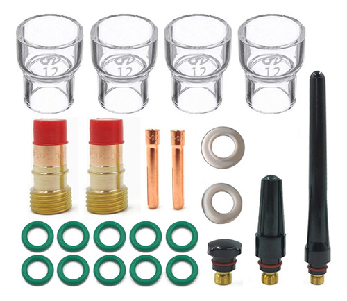 Accesorios De Soldadura Tig Stubby Gas Lens Tig Collet 12 Un