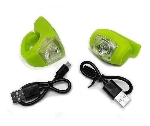 Kit X 2 Luz Led Luces Silicona Usb Recargable 20 + 6 Lms Slp