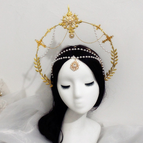 Corona De Halo De Lolita Spike Para Mujer, Tiara Gótica En R