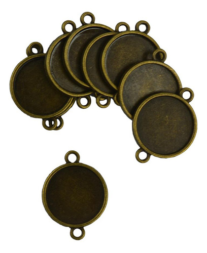 2 Base De Bisel En 40x Para 16mm Diy Charms Connector