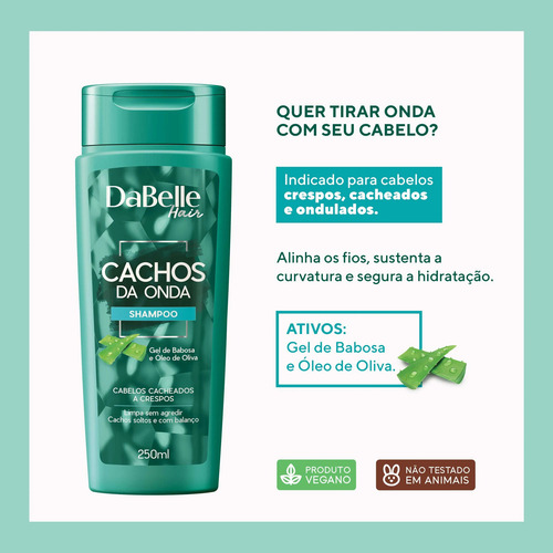 Shampoo Dabelle Cachos Da Onda - Cabelos Cacheados A Crespos