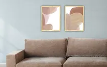 Comprar 2 Cuadros Decorativos Modernos 42x32 Marco De Madera
