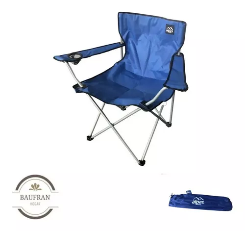 Mesa de camping Alpes con portavasos azul easy.ar - Easy