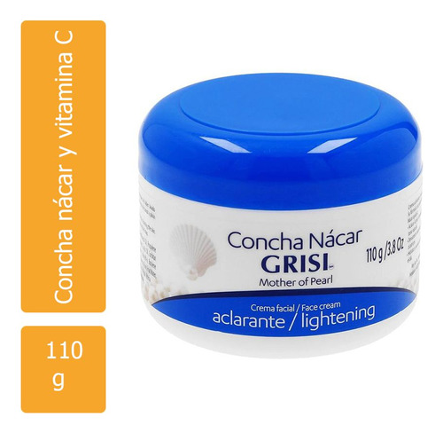 Crema Facial Grisi Concha Nácar Tarro Con 110 G
