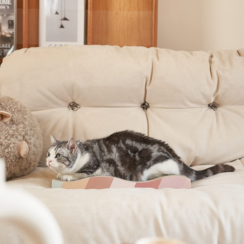 Rascador Reversible Grande Para Gatos Con Hierba Gatera 2u